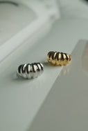 18k Gold Plated/Silver Adjustable Croissant Rings