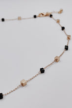 Load image into Gallery viewer, Black &amp; Gold Square Beaded Choker
