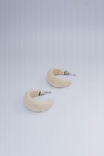 Load image into Gallery viewer, RL’s Wood Hoop Tapered Earrings
