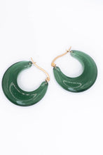 Load image into Gallery viewer, Colored Resin Hoop Transparent Drop Earrings
