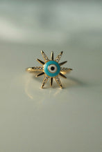 Load image into Gallery viewer, 925 Enamel Eye Star Ring
