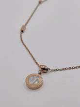 Load image into Gallery viewer, Rose Gold Black &amp; White Pendant Necklace
