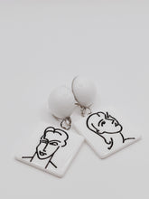 Load image into Gallery viewer, She/He Square Earrings
