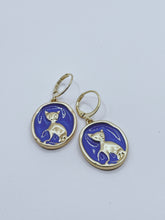 Load image into Gallery viewer, Kitty-Kat Blue Drop Earring
