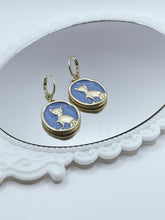 Load image into Gallery viewer, Kitty-Kat Blue Drop Earring
