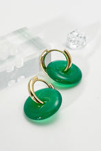 Load image into Gallery viewer, 18k Gold Plated Gemstone Jade Donuts
